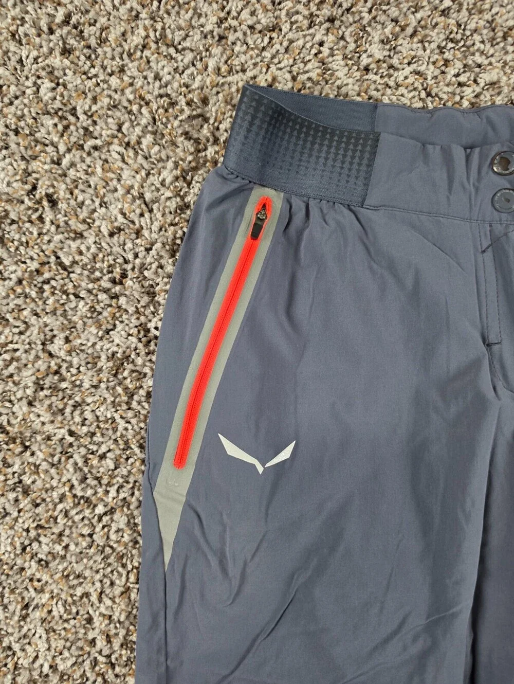 Salewa Shorts Womens Lightweight Outdoor Hiking Zip Pocket Stretch Slate Sz M
